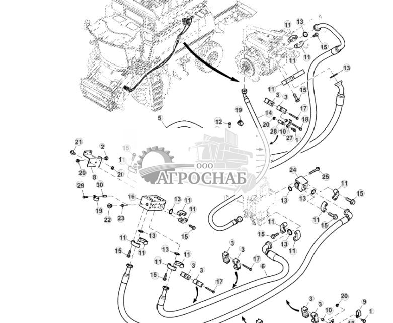 Шланги гидростатического привода, 4WD - ST830733 178.jpg